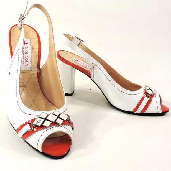 LUIGI TRAINI 🇮🇹 WOMEN'S WHITE SOFT LEATHER COMFORT SUMMER SANDALS - Picture 2 of 11